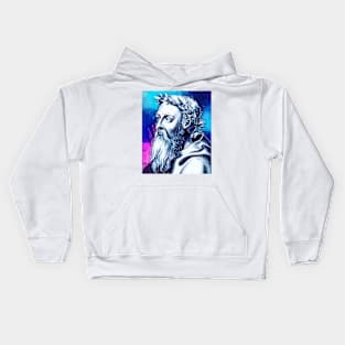 Heraclitus Snowy Portrait | Heraclitus Artwork 12 Kids Hoodie